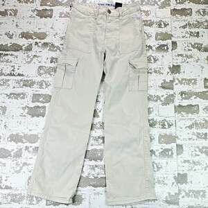 VIP Jeans Womens 5/27 Beige Cargo Pants Wide Leg Y2K Utility Pockets